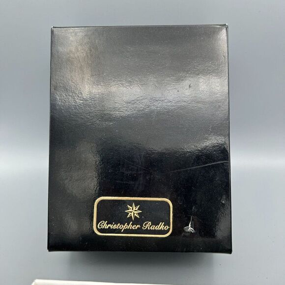 Christopher Radko Ornament‎ with Box Santa Sleigh Glass Trim A Tree-O Glitter - Picture 10 of 14